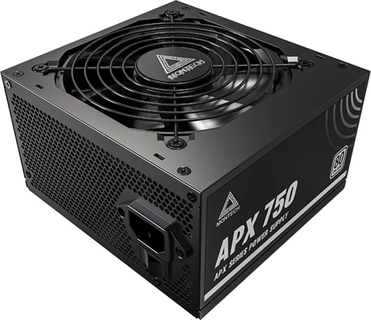 Блок питания Montech ATX 750W APX 750 80 PLUS WHITE (20+4pin) APFC 120mm fan 6xSATA Cab Manag RTL