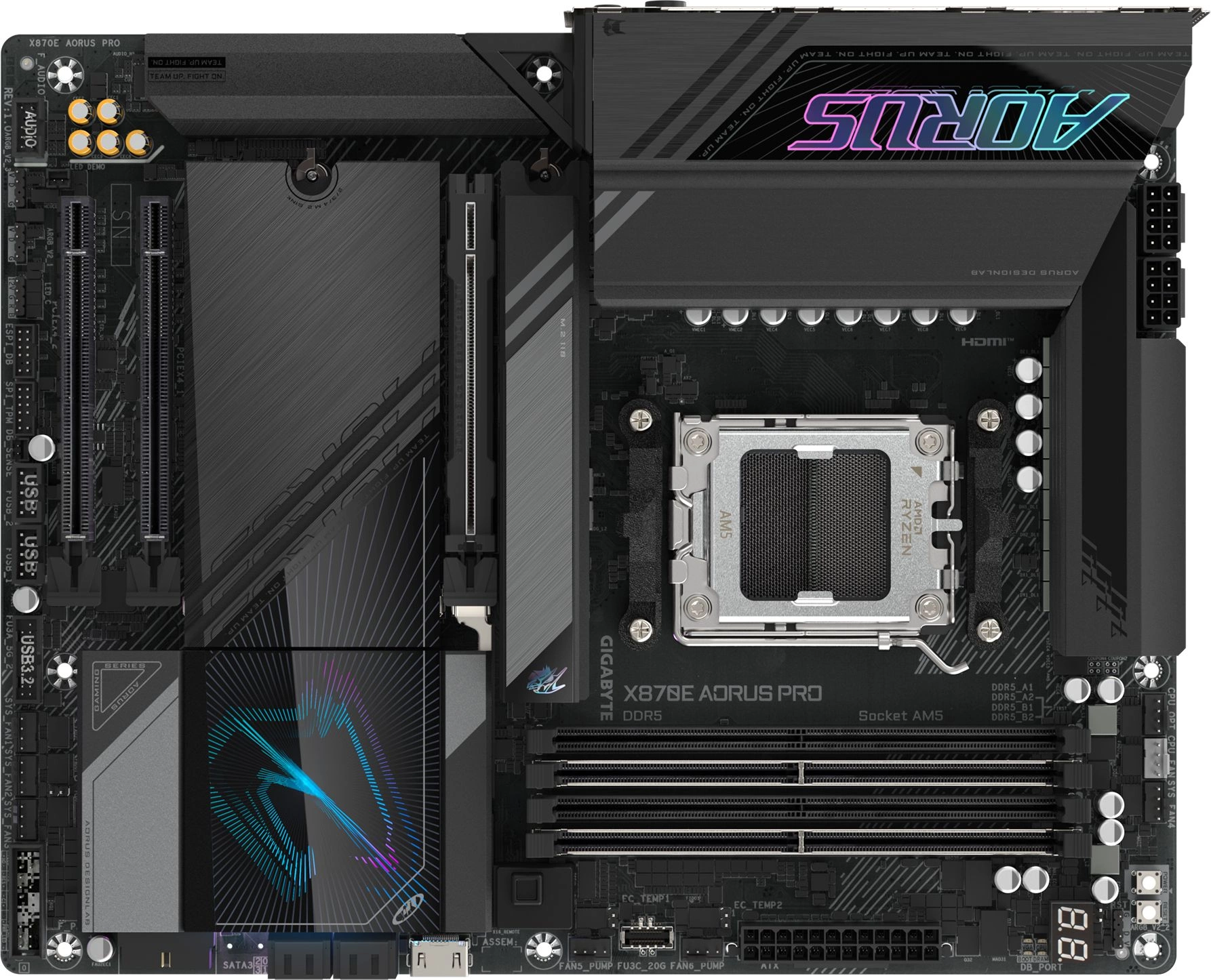 Материнская плата Gigabyte X870E AORUS PRO SocketAM5 AMD X870 4xDDR5 ATX AC`97 8ch(7.1) 2.5Gg RAID+HDMI