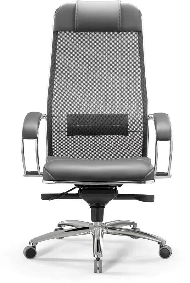 Кресло Метта SL-1.04 Infinity Easy Clean сет./экокожа с подголов. крестов. металл хром
