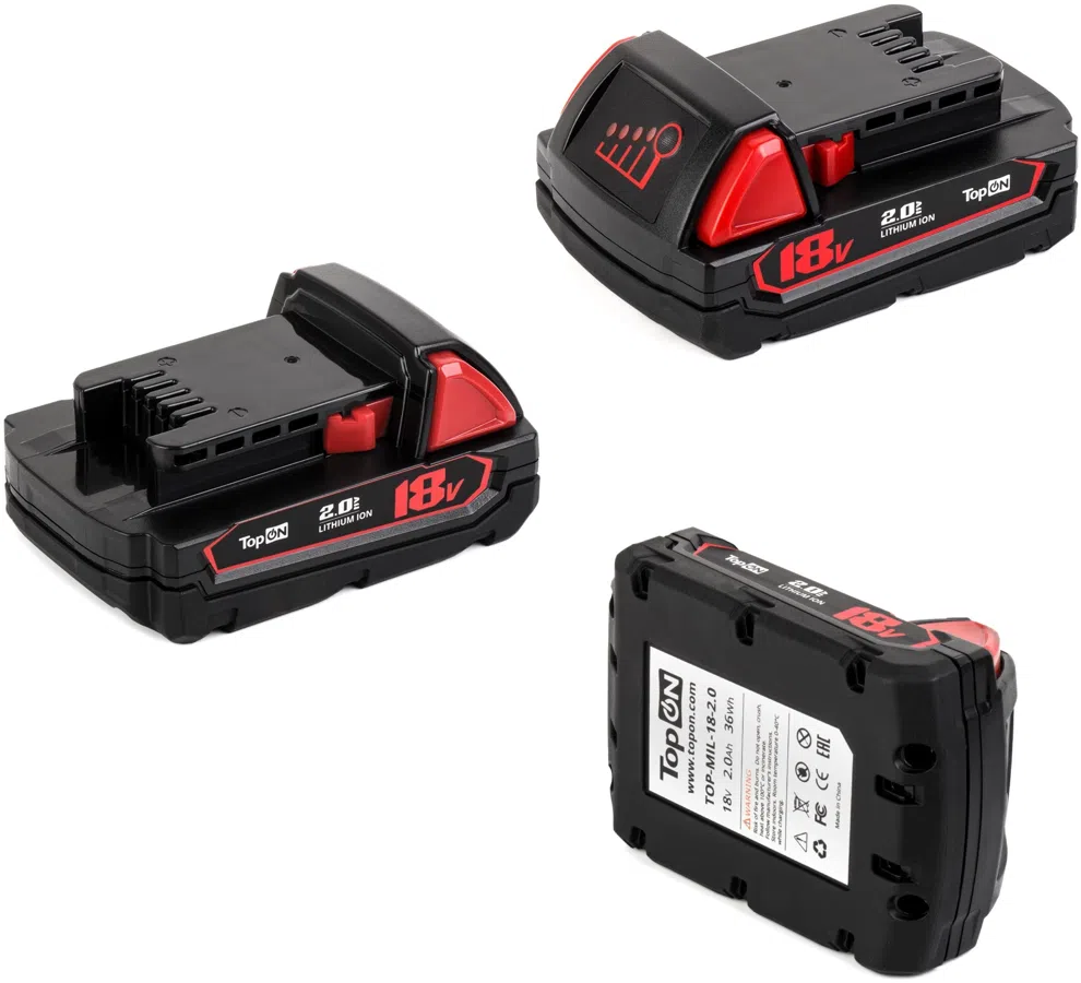 Батарея аккумуляторная TopON TOP-MIL-18-2.0 18В 2Ач Li-Ion (103452)