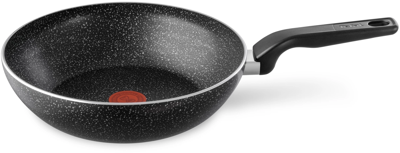 Сковорода ВОК (WOK) Tefal G6 Rock 04235628 круглая 28см покрытие: Mineralia ручка несъемная (без крышки) темно-серый