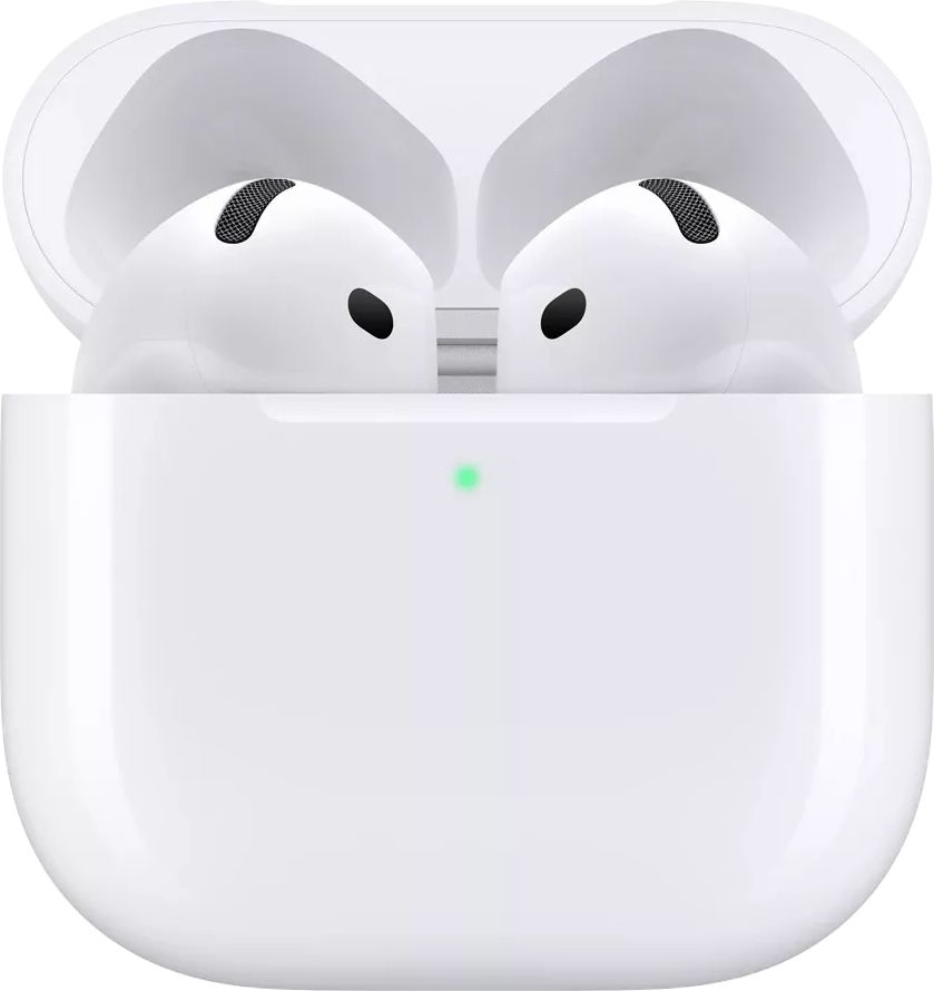 Гарнитура вкладыши Apple AirPods 4 ANC A3055,A3056,A3059 белый беспроводные bluetooth в ушной раковине (MXP93ZE/A)