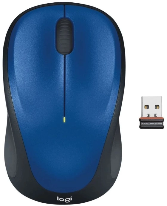 Мышь Logitech M235 синий/черный оптическая 1000dpi беспров. USB для ноутбука 2but (910-007131)