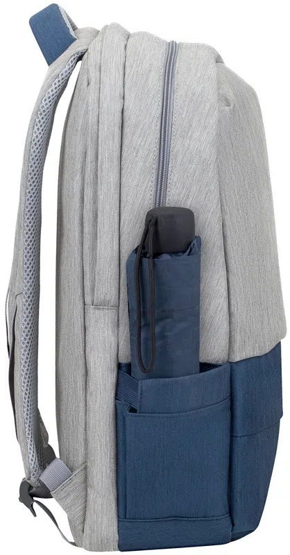 Рюкзак для ноутбука 17.3" Riva 7567 серый/темно-синий полиэстер (7567 GREY/DARK BLUE)