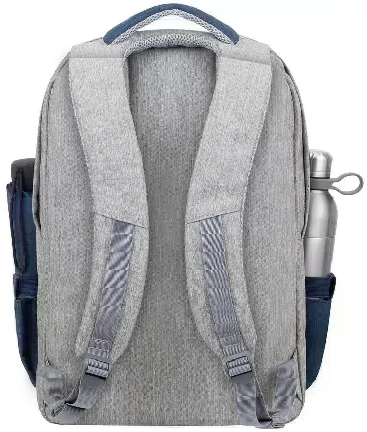 Рюкзак для ноутбука 17.3" Riva 7567 серый/темно-синий полиэстер (7567 GREY/DARK BLUE)