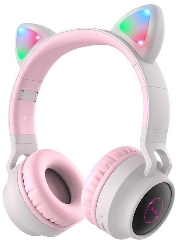 Гарнитура накладные Hoco W27 Cat серый беспроводные bluetooth накладные (18457)