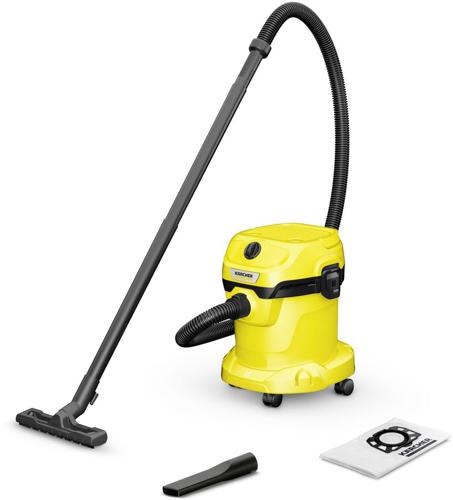 Строительный пылесос Karcher WD 2 V-15/4/18 1000Вт (уборка: сухая/влажная) желтый