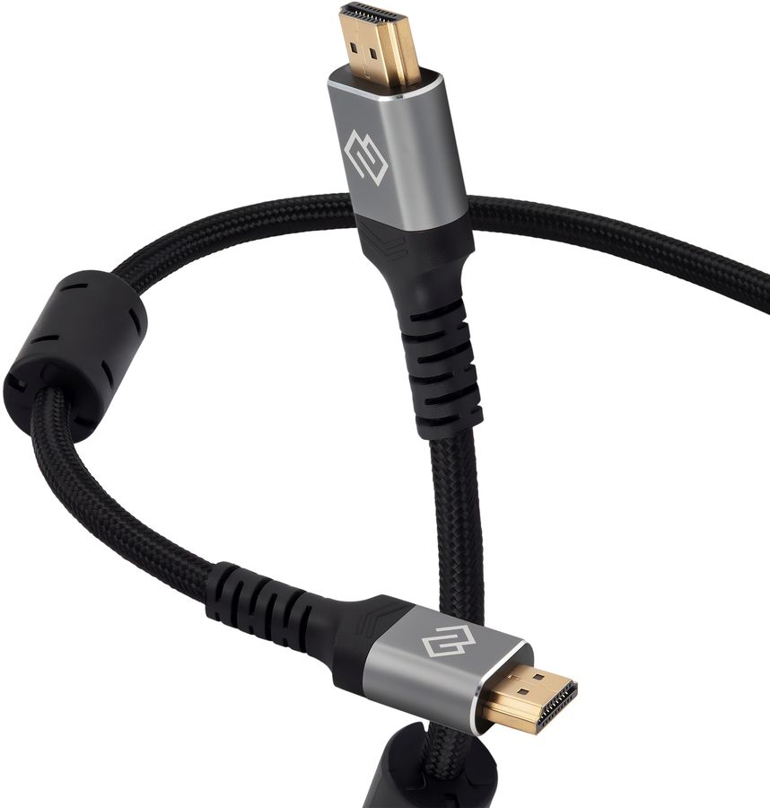 Кабель аудио-видео Digma HDMI (m)/HDMI (m) 2м. феррит.кольца позолоч.конт. черный (D-HDMI-2FF-V2.1-2M)