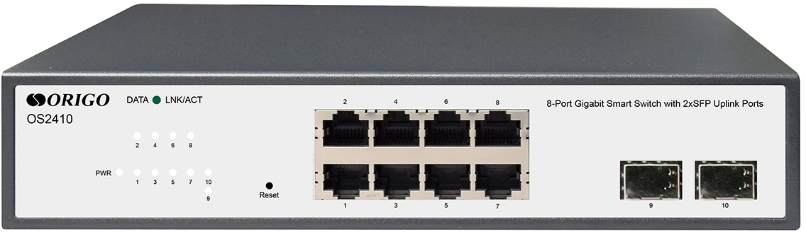 Коммутатор Origo OS2410 OS2410/A1A (L2) 8x1Гбит/с 2SFP настраиваемый