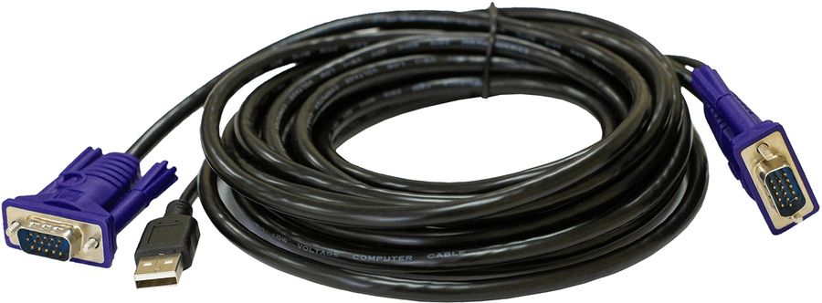 Кабель KVM Origo OKVMCU5 5м черный VGA-USB (m) (OKVMCU5/A1A)