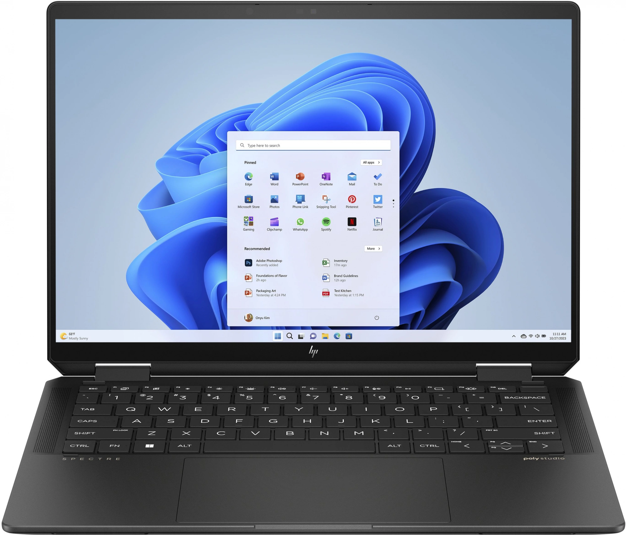Ноутбук HP Spectre x360 14-eu0013dx Core Ultra 7 155H 16Gb SSD1Tb Intel Arc 14" OLED Touch 2.8K (2880x1800) Windows 11 Home black WiFi BT Cam (979L2UA)