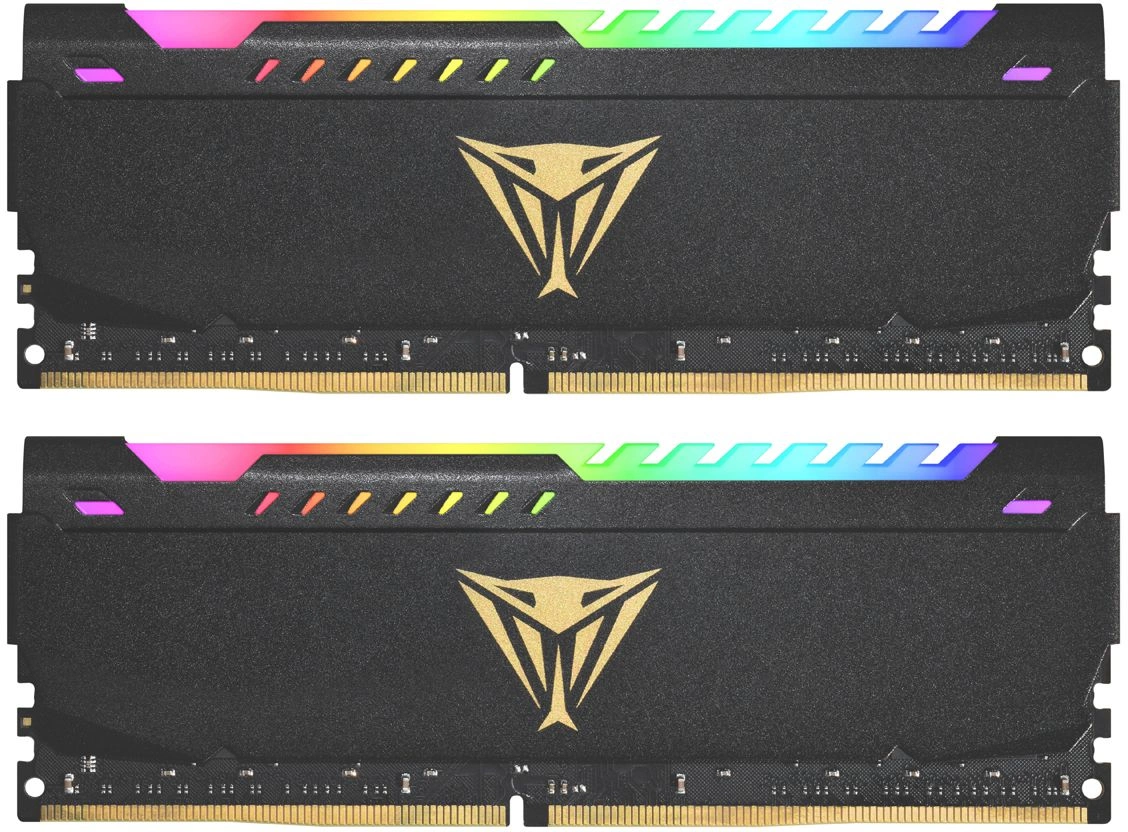 Память DDR4 2x32GB 3600MHz Patriot PVSR464G360C0K Viper Steel RGB RTL Gaming PC4-28800 CL20 DIMM 288-pin 1.35В dual rank с радиатором Ret