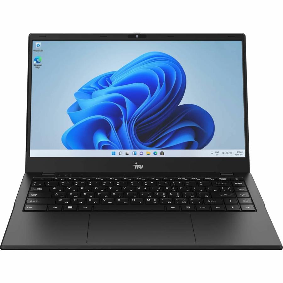 Ноутбук IRU Planio 14ING N100 8Gb SSD256Gb Intel Iris Xe graphics 14" IPS FHD (1920x1080) Free DOS black 6000mAh (2058902)