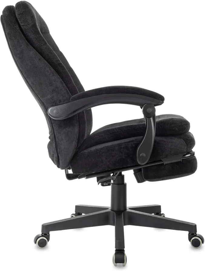 Кресло руководителя Бюрократ T-9950MSG-F Fabric черный Light-20 крестов. пластик подст.для ног