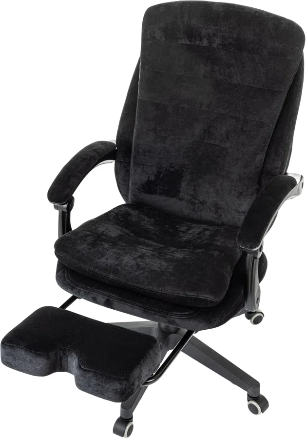 Кресло руководителя Бюрократ T-9950MSG-F Fabric черный Light-20 крестов. пластик подст.для ног
