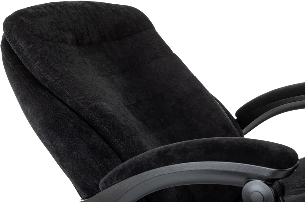 Кресло руководителя Бюрократ T-9950MSG-F Fabric черный Light-20 крестов. пластик подст.для ног