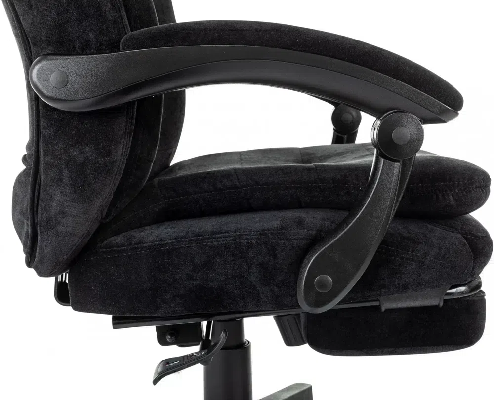 Кресло руководителя Бюрократ T-9950MSG-F Fabric черный Light-20 крестов. пластик подст.для ног