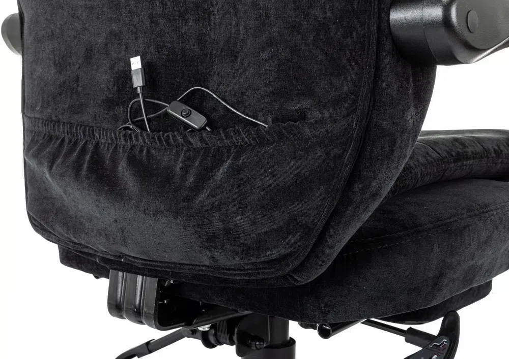 Кресло руководителя Бюрократ T-9950MSG-F Fabric черный Light-20 крестов. пластик подст.для ног