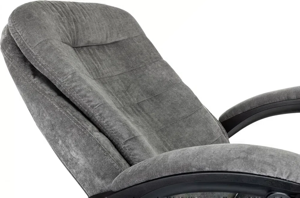 Кресло руководителя Бюрократ T-9950MSG-F Fabric серый Light-19 крестов. пластик подст.для ног
