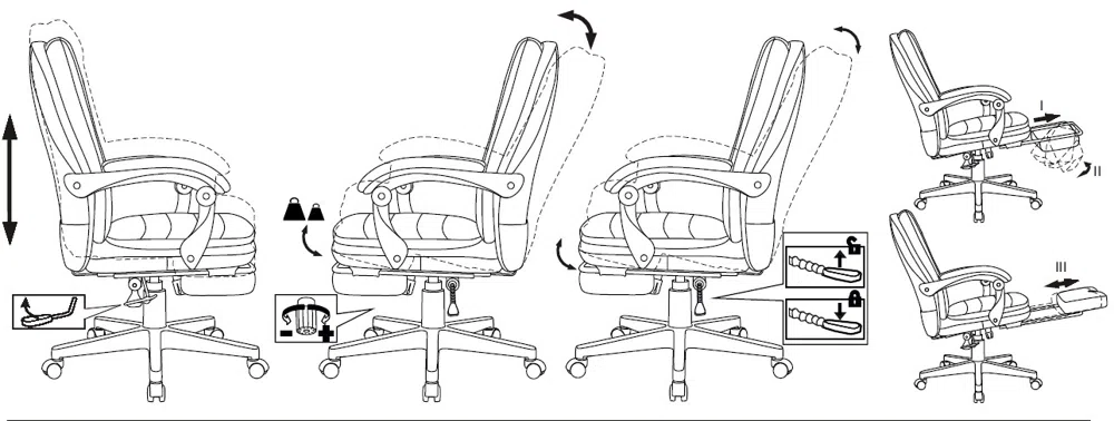 Кресло руководителя Бюрократ T-9950MSG-F Fabric серый Light-19 крестов. пластик подст.для ног
