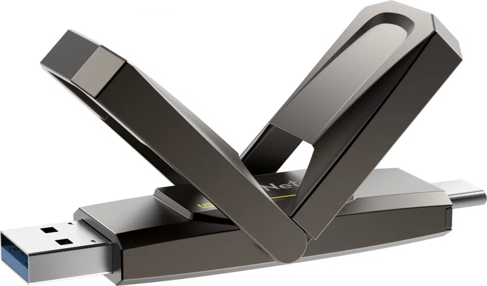 Флеш Диск Netac 256GB US5 NT03US5C-256G-32TA USB3.2 серый