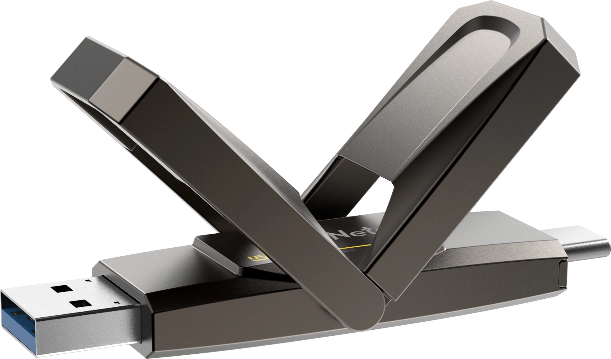 Флеш Диск Netac 512GB US5 NT03US5C-512G-32TA USB3.2 серый
