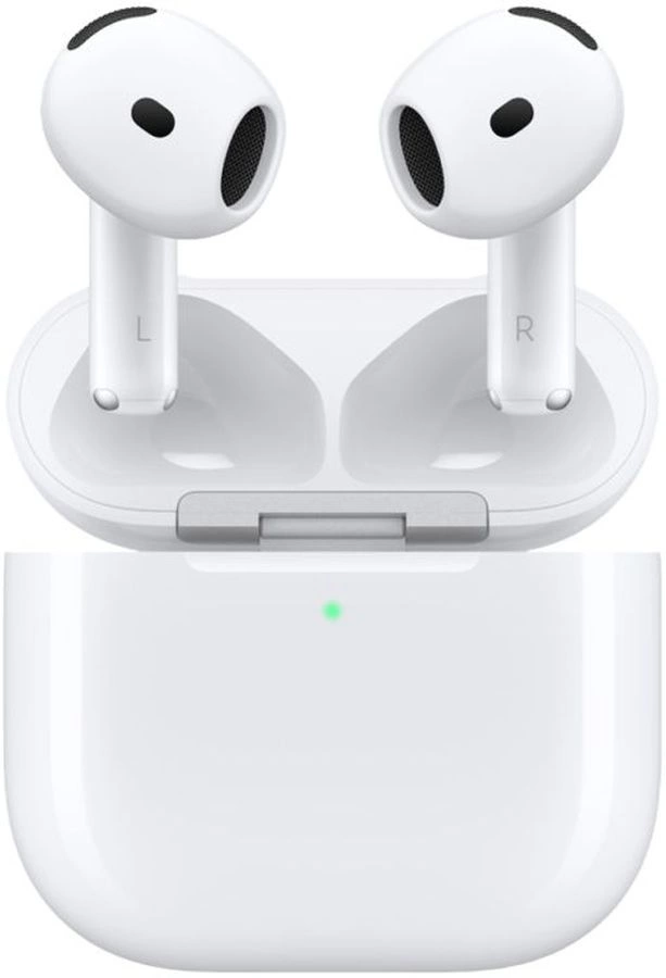 Гарнитура вкладыши Apple A3055,A3056,A3059 AirPods 4 ANC белый беспроводные bluetooth в ушной раковине (MXP93ZA/A)