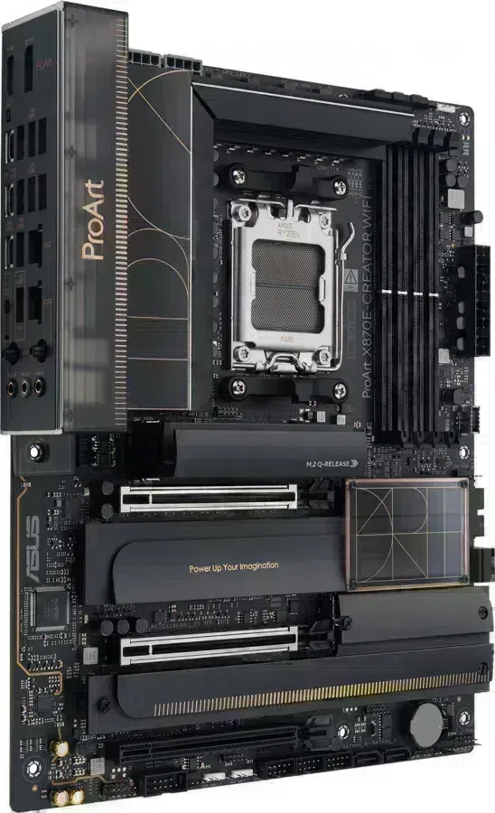 Материнская плата Asus PROART X870E-CREATOR WIFI Socket AM5 AMD X870E 4xDDR5 ATX AC`97 8ch(7.1) 1 x 10Gigabit + 1 x 2.5Gigabit RAID+HDMI+DP