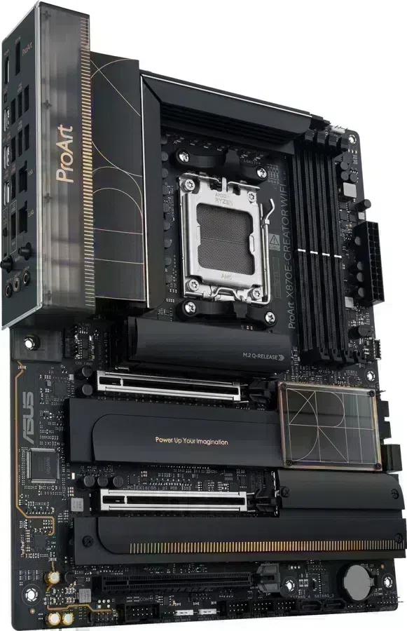 Материнская плата Asus PROART X870E-CREATOR WIFI Socket AM5 AMD X870E 4xDDR5 ATX AC`97 8ch(7.1) 1 x 10Gigabit + 1 x 2.5Gigabit RAID+HDMI+DP