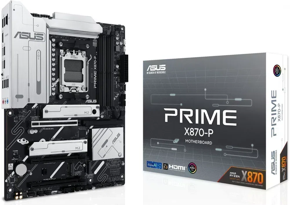 Материнская плата Asus PRIME X870-P Socket AM5 AMD X870 4xDDR5 ATX AC`97 8ch(7.1) 2.5Gg RAID+HDMI