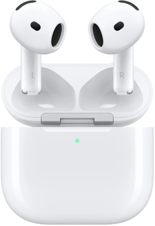 Гарнитура вкладыши Apple AirPods 4 ANC A3055,A3056,A3059 белый беспроводные bluetooth в ушной раковине (MXP93ZP/A)