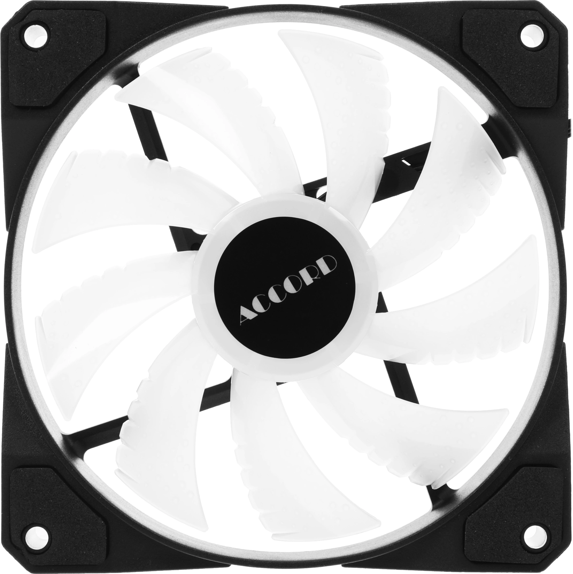 Вентилятор для корпуса Accord ACC-XF12 ARGB 120х120x25 черный 3-pin 20дБ (ACC-XF12 ARGB BLACK) brown box