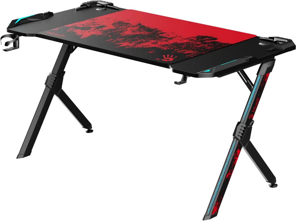 Стол игровой Bloody BD-TB201 столешница ЛДСП карбон каркас черный 140x75x75см