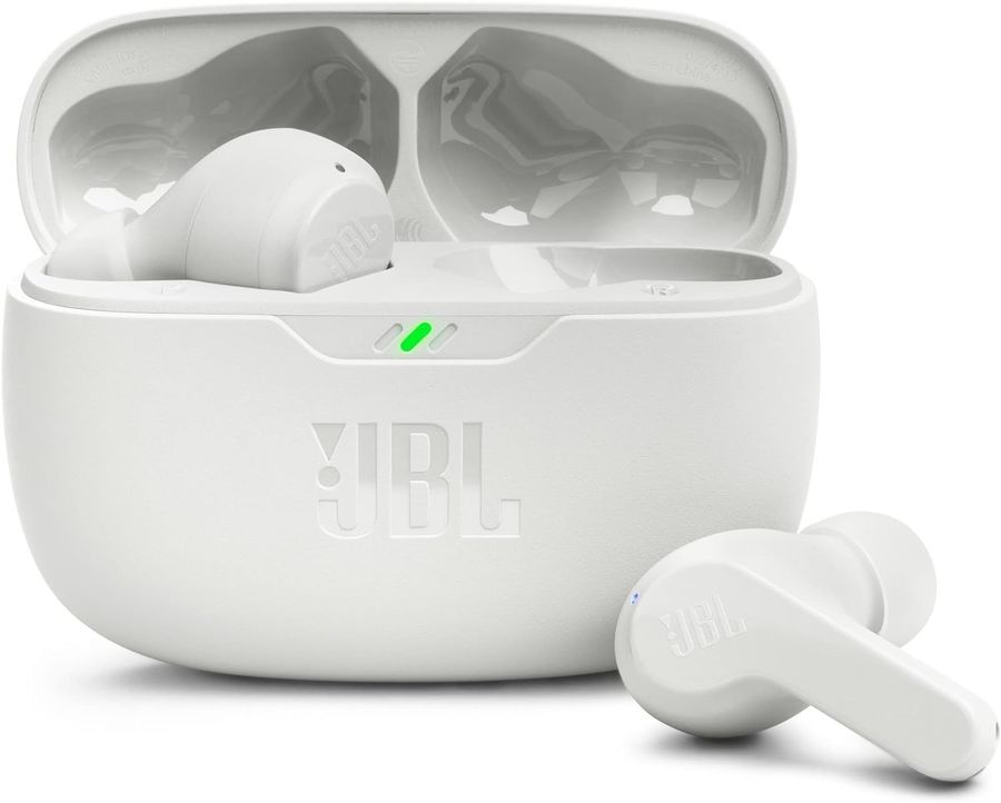 Гарнитура внутриканальные JBL Wave Beam белый беспроводные bluetooth в ушной раковине (JBLWBEAMWHT)