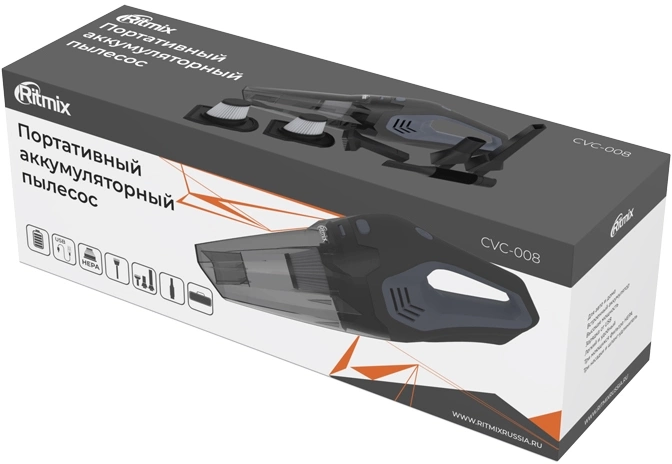 Пылесос Автомобильный Ritmix CVC-008 черный 70Вт