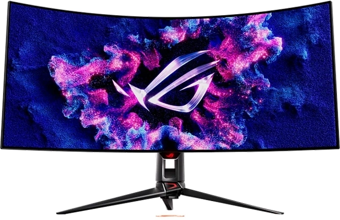 Монитор Asus 38" ROG Swift PG39WCDM черный OLED LED 21:9 HDMI матовая HAS Piv 450cd 178гр/178гр 3440x1440 240Hz FreeSync Premium DP 2K USB 9.61кг