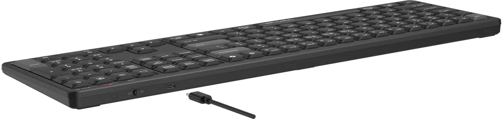 Клавиатура A4Tech Fstyler FBX55C черный USB беспроводная BT/Radio slim Multimedia (FBX55C)