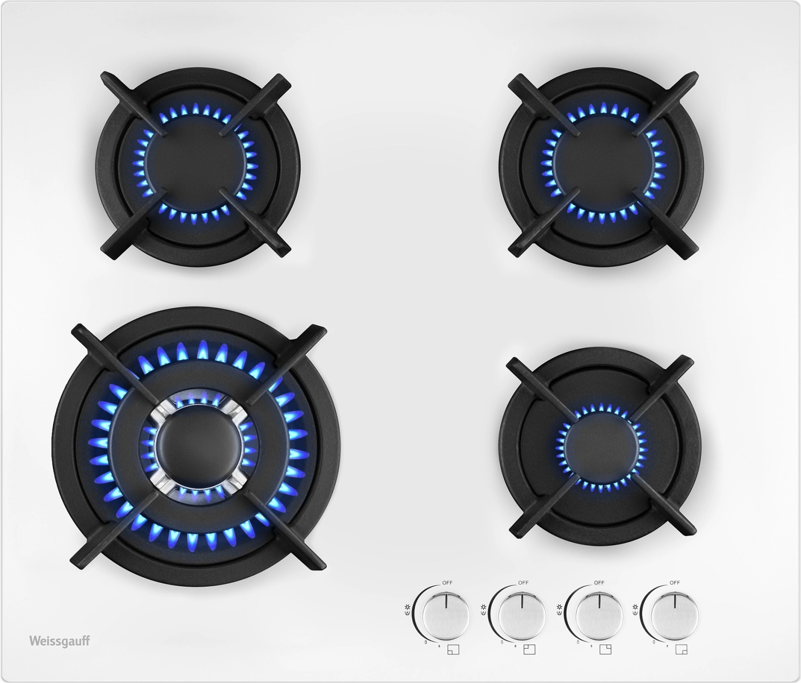 Газовая варочная поверхность Weissgauff HG 640 WGh белый