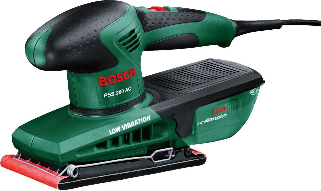 Вибро шлифовальная машина Bosch PSS 200 AC 200Вт жестк.кейс (0603340100)