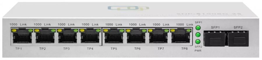 Коммутатор SNR SNR-S1908G-2S (L2) 8x1Гбит/с 2SFP неуправляемый