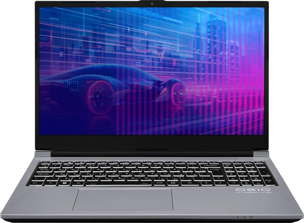Ноутбук Osio CyberLine C150i-002 Core i5 12600H 16Gb SSD512Gb NVIDIA GeForce RTX4050 6Gb 15.6" IPS FHD (1920x1080) без ОС grey WiFi BT Cam 3410mAh