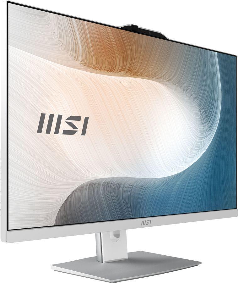 Моноблок MSI Modern AM272P 1M-678XRU 27" Full HD Core 7 150U (1.8) 16Gb SSD512Gb Graphics без ОС GbitEth WiFi BT 120W клавиатура мышь Cam белый 1920x1080