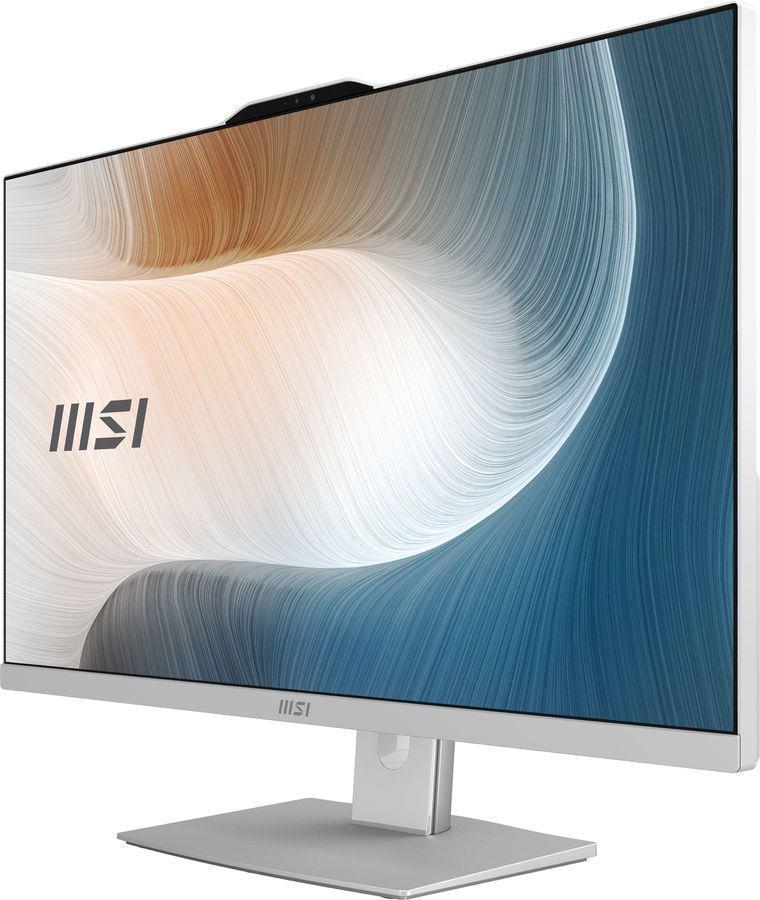 Моноблок MSI Modern AM272P 1M-678XRU 27" Full HD Core 7 150U (1.8) 16Gb SSD512Gb Graphics без ОС GbitEth WiFi BT 120W клавиатура мышь Cam белый 1920x1080