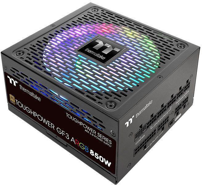 Блок питания Thermaltake ATX 850W Toughpower GF3 ARGB 80+ gold 24pin APFC 140mm fan color LED 12xSATA Cab Manag RTL