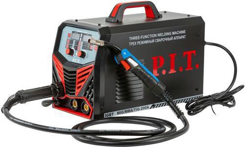 Сварочный полуавтомат P.I.T. PMAG200-C1 ММА/TIG MIG/MAG 5.8кВт (кейс в компл.)