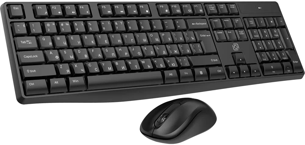 Клавиатура + мышь Оклик S260W клав:черный мышь:черный USB беспроводная Multimedia (2066170)