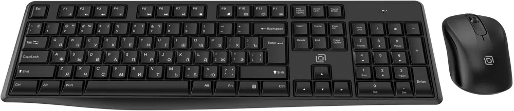 Клавиатура + мышь Оклик S260W клав:черный мышь:черный USB беспроводная Multimedia (2066170)