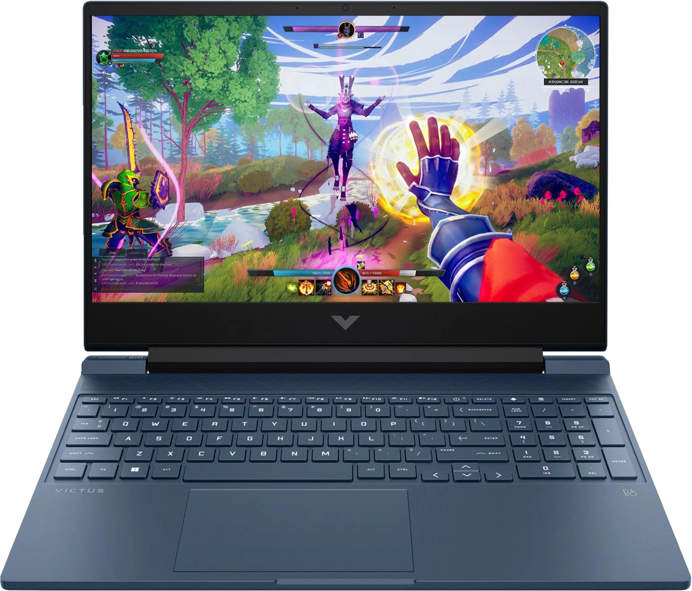 Ноутбук HP Victus 15-fb2031ci Ryzen 7 8845HS 16Gb SSD512Gb NVIDIA GeForce RTX4060 8Gb 15.6" IPS FHD (1920x1080) Free DOS blue WiFi BT Cam (A74LLEA)