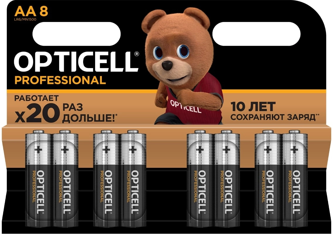 Батарея Opticell Professional AA AA (8шт) блистер