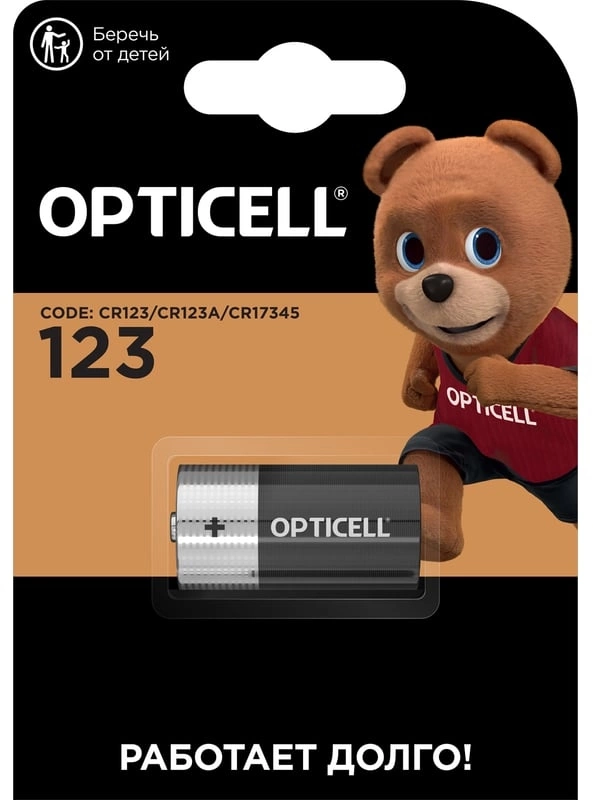 Батарея Opticell Specialty 123 AAA (1шт) блистер